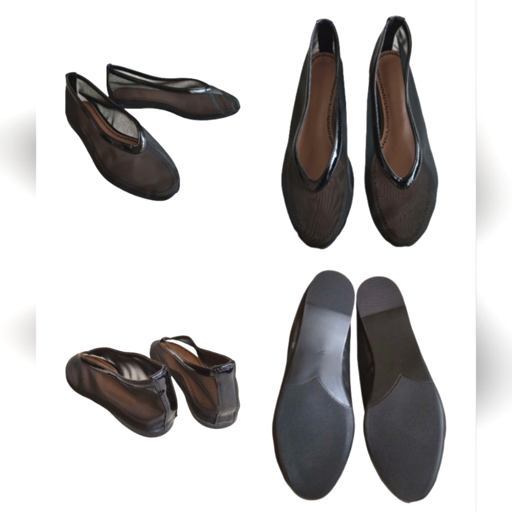 NEW Mesh Ballet Flats, V Shape Opening